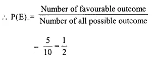 Selina Concise Mathematics Class 10 ICSE Solutions Chapter 25 Probability Ex 25A Q2.1