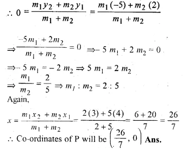 ML Aggarwal Class 10 Solutions for ICSE Maths Chapter 11 Section Formula Chapter Test Q11.1