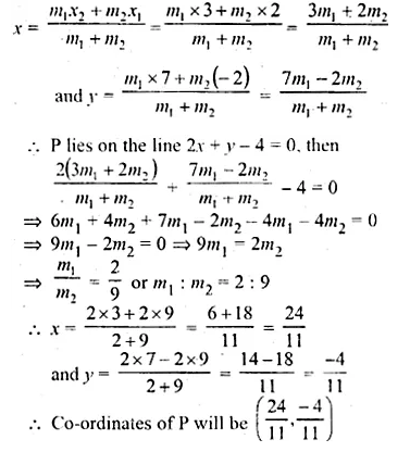 ML Aggarwal Class 10 Solutions for ICSE Maths Chapter 11 Section Formula Chapter Test Q13.1