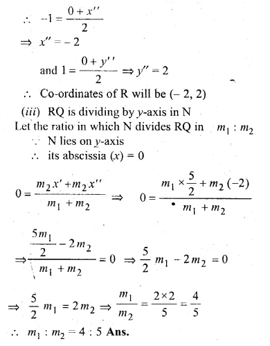ML Aggarwal Class 10 Solutions for ICSE Maths Chapter 11 Section Formula Chapter Test Q18.3