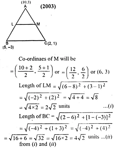 ML Aggarwal Class 10 Solutions for ICSE Maths Chapter 11 Section Formula Ex 11 Q31.1