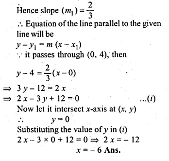 ML Aggarwal Class 10 Solutions for ICSE Maths Chapter 12 Equation of a Straight Line Ex 12.2 Q11.1