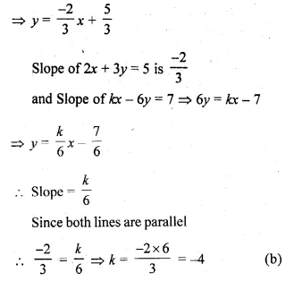 ML Aggarwal Class 10 Solutions for ICSE Maths Chapter 12 Equation of a Straight Line MCQS Q12.1