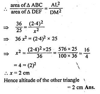 ML Aggarwal Class 10 Solutions for ICSE Maths Chapter 13 Similarity Ex 13.3 Q4.1
