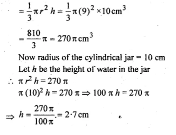 ML Aggarwal Class 10 Solutions for ICSE Maths Chapter 17 Mensuration Chapter Test Q12.1