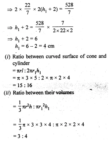 ML Aggarwal Class 10 Solutions for ICSE Maths Chapter 17 Mensuration Chapter Test Q15.2