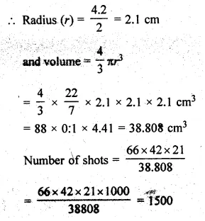 ML Aggarwal Class 10 Solutions for ICSE Maths Chapter 17 Mensuration Chapter Test Q17.1