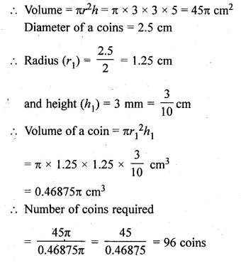 ML Aggarwal Class 10 Solutions for ICSE Maths Chapter 17 Mensuration Chapter Test Q18.1