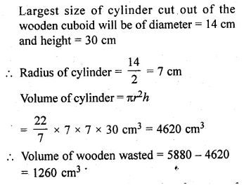 ML Aggarwal Class 10 Solutions for ICSE Maths Chapter 17 Mensuration Chapter Test Q2.1