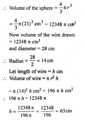 ML Aggarwal Class 10 Solutions for ICSE Maths Chapter 17 Mensuration Chapter Test Q21.1