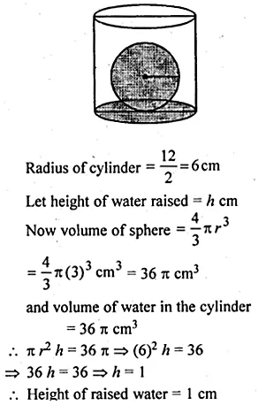 ML Aggarwal Class 10 Solutions for ICSE Maths Chapter 17 Mensuration Chapter Test Q22.1