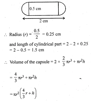 ML Aggarwal Class 10 Solutions for ICSE Maths Chapter 17 Mensuration Chapter Test Q8.1