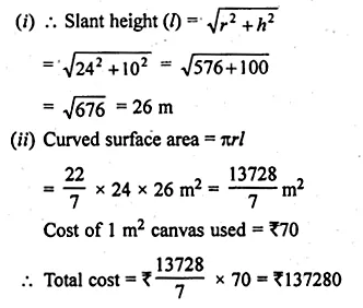 ML Aggarwal Class 10 Solutions for ICSE Maths Chapter 17 Mensuration Ex 17.2 Q11.1