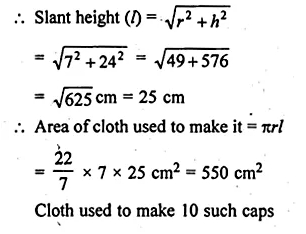 ML Aggarwal Class 10 Solutions for ICSE Maths Chapter 17 Mensuration Ex 17.2 Q12.1