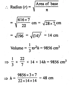 ML Aggarwal Class 10 Solutions for ICSE Maths Chapter 17 Mensuration Ex 17.2 Q16.1