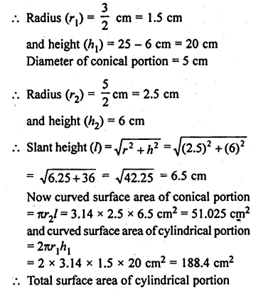 ML Aggarwal Class 10 Solutions for ICSE Maths Chapter 17 Mensuration Ex 17.4 Q13.2