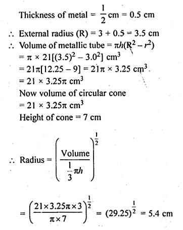 ML Aggarwal Class 10 Solutions for ICSE Maths Chapter 17 Mensuration Ex 17.5 Q12.1