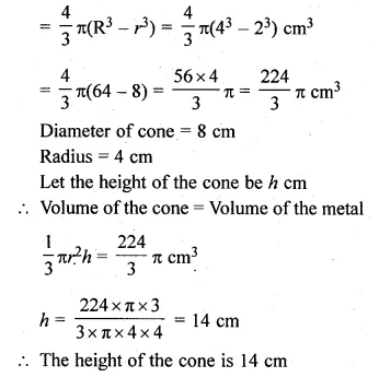 ML Aggarwal Class 10 Solutions for ICSE Maths Chapter 17 Mensuration Ex 17.5 Q13.1
