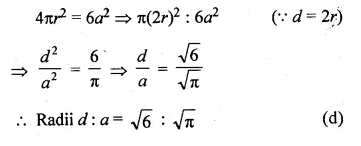ML Aggarwal Class 10 Solutions for ICSE Maths Chapter 17 Mensuration MCQS Q23.1