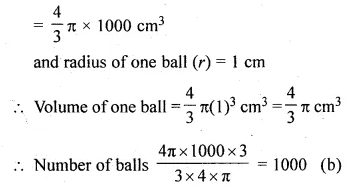 ML Aggarwal Class 10 Solutions for ICSE Maths Chapter 17 Mensuration MCQS Q27.1