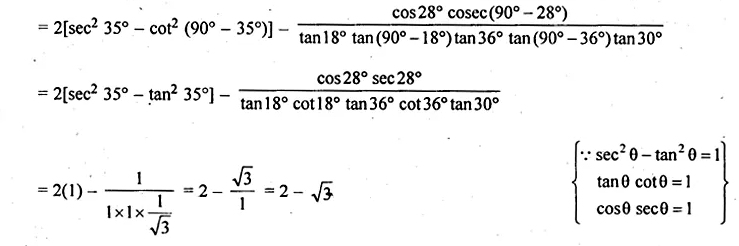ML Aggarwal Class 10 Solutions for ICSE Maths Chapter 18 Trigonometric Identities Ex 18 Q10.1