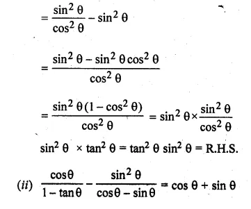 ML Aggarwal Class 10 Solutions for ICSE Maths Chapter 18 Trigonometric Identities Ex 18 Q19.1