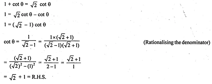 ML Aggarwal Class 10 Solutions for ICSE Maths Chapter 18 Trigonometric Identities Ex 18 Q31.1