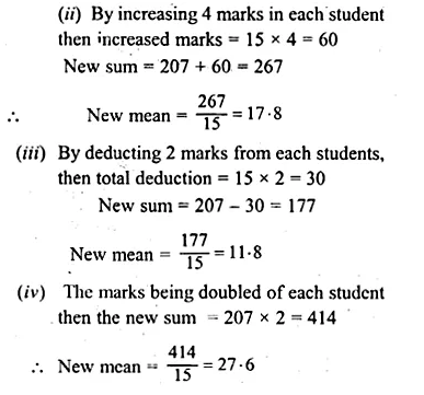 ML Aggarwal Class 10 Solutions for ICSE Maths Chapter 21 Measures of Central Tendency Ex 21.1 Q1.1