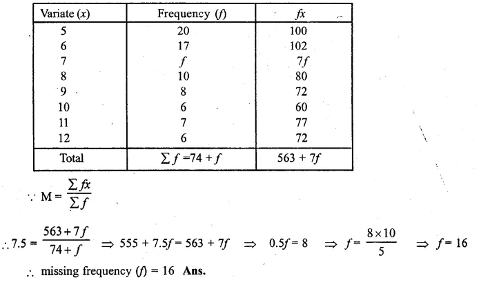 ML Aggarwal Class 10 Solutions for ICSE Maths Chapter 21 Measures of Central Tendency Ex 21.1 Q12.2