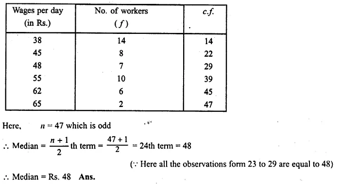 ML Aggarwal Class 10 Solutions for ICSE Maths Chapter 21 Measures of Central Tendency Ex 21.2 Q6.2