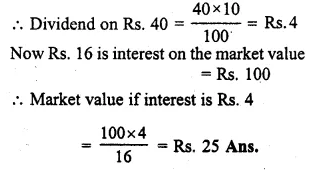 ML Aggarwal Class 10 Solutions for ICSE Maths Chapter 3 Shares and Dividends Chapter Test Q8.1