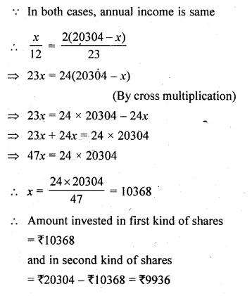ML Aggarwal Class 10 Solutions for ICSE Maths Chapter 3 Shares and Dividends Ex 3 Q36.2