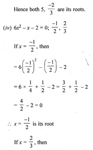 ML Aggarwal Class 10 Solutions for ICSE Maths Chapter 5 Quadratic Equations in One Variable Ex 5.1 Q2.3