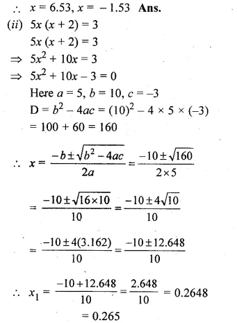 ML Aggarwal Class 10 Solutions for ICSE Maths Chapter 5 Quadratic Equations in One Variable Ex 5.3 Q10.2