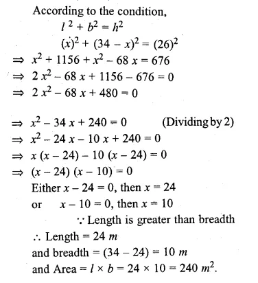 ML Aggarwal Class 10 Solutions for ICSE Maths Chapter 5 Quadratic Equations in One Variable Ex 5.5 Q18.1