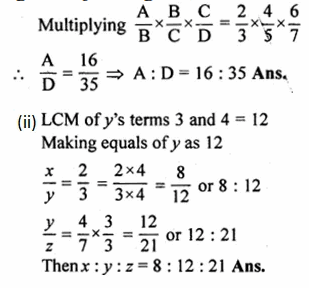 ML Aggarwal Class 10 Solutions for ICSE Maths Chapter 7 Ratio and Proportion Ex 7.1 Q9.1