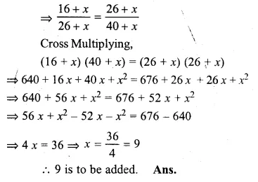 ML Aggarwal Class 10 Solutions for ICSE Maths Chapter 7 Ratio and Proportion Ex 7.2 Q10.1
