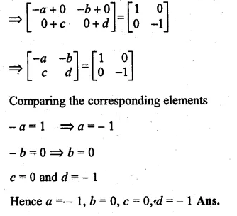 ML Aggarwal Class 10 Solutions for ICSE Maths Chapter 8 Matrices Chapter Test Q11.1
