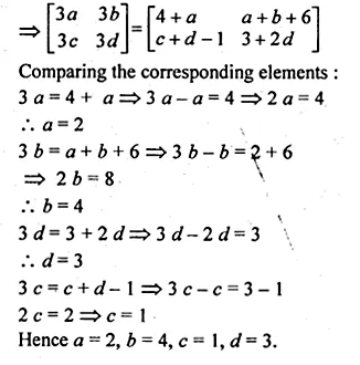 ML Aggarwal Class 10 Solutions for ICSE Maths Chapter 8 Matrices Chapter Test Q2.1