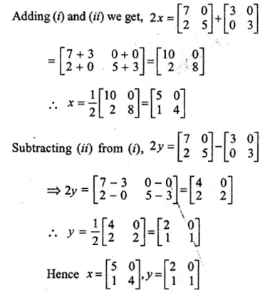 ML Aggarwal Class 10 Solutions for ICSE Maths Chapter 8 Matrices Ex 8.2 Q10.1