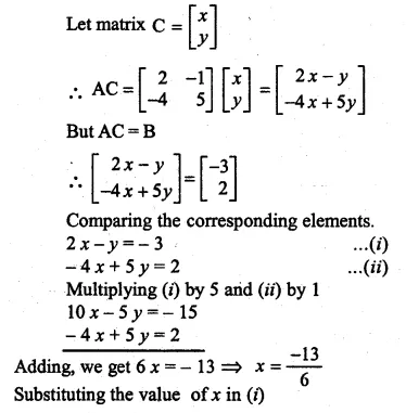 ML Aggarwal Class 10 Solutions for ICSE Maths Chapter 8 Matrices Ex 8.3 Q37.1