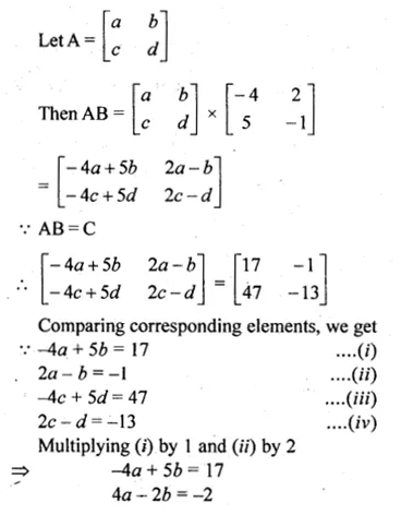 ML Aggarwal Class 10 Solutions for ICSE Maths Chapter 8 Matrices Ex 8.3 Q39.1