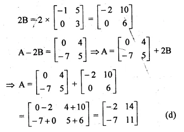 ML Aggarwal Class 10 Solutions for ICSE Maths Chapter 8 Matrices MCQS Q7.1