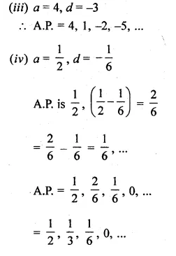 ML Aggarwal Class 10 Solutions for ICSE Maths Chapter 9 Arithmetic and Geometric Progressions Ex 9.1 Q2.1