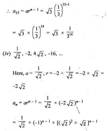 ML Aggarwal Class 10 Solutions for ICSE Maths Chapter 9 Arithmetic and Geometric Progressions Ex 9.4 Q2.2