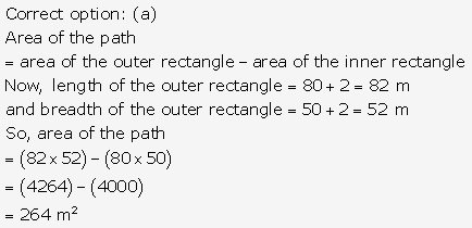 RS Aggarwal Solutions Class 10 Chapter 17 Perimeter and Areas of Plane Figures MCQ 7