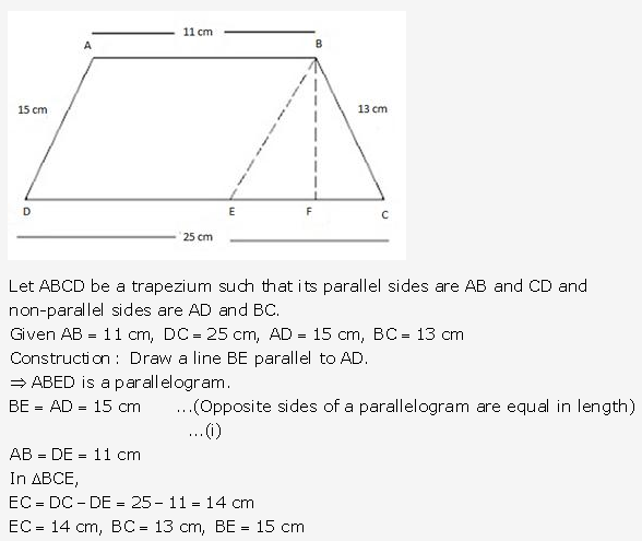 RS Aggarwal Solutions Class 10 Chapter 17 Perimeter and Areas of Plane Figures Test Yourself 14