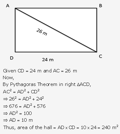RS Aggarwal Solutions Class 10 Chapter 17 Perimeter and Areas of Plane Figures Test Yourself 7