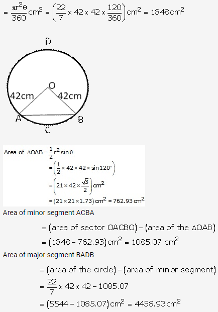 RS Aggarwal Solutions Class 10 Chapter 18 Areas of Circle, Sector and Segment Ex 18b 18