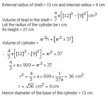 RS Aggarwal Solutions Class 10 Chapter 19 Volume and Surface Areas of Solids Ex 19b 12
